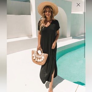 Vici Farmers Market Pocketed Modal Maxi Dress